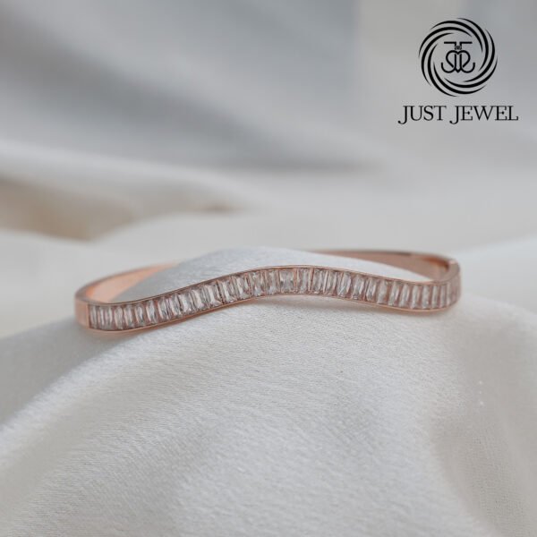White Diamond Bracelet With Unique Shape By Just Jewel - Image 2