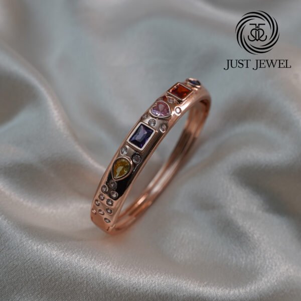 Rose Gold Design Of Heart and Square By Just Jewel