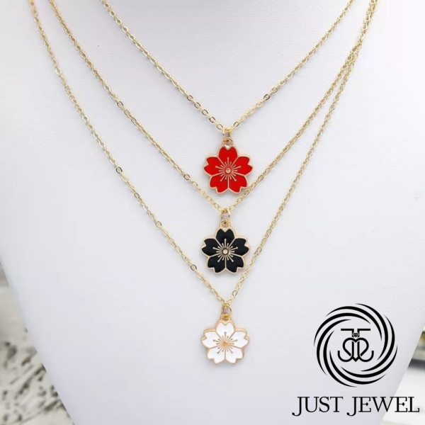 Long Flower Neck Pendant