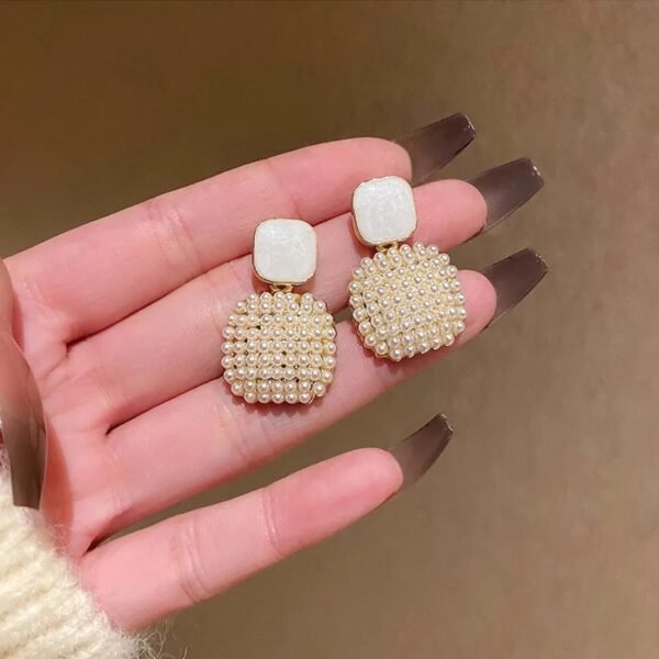 Handmade Pearl Earrings - Image 2