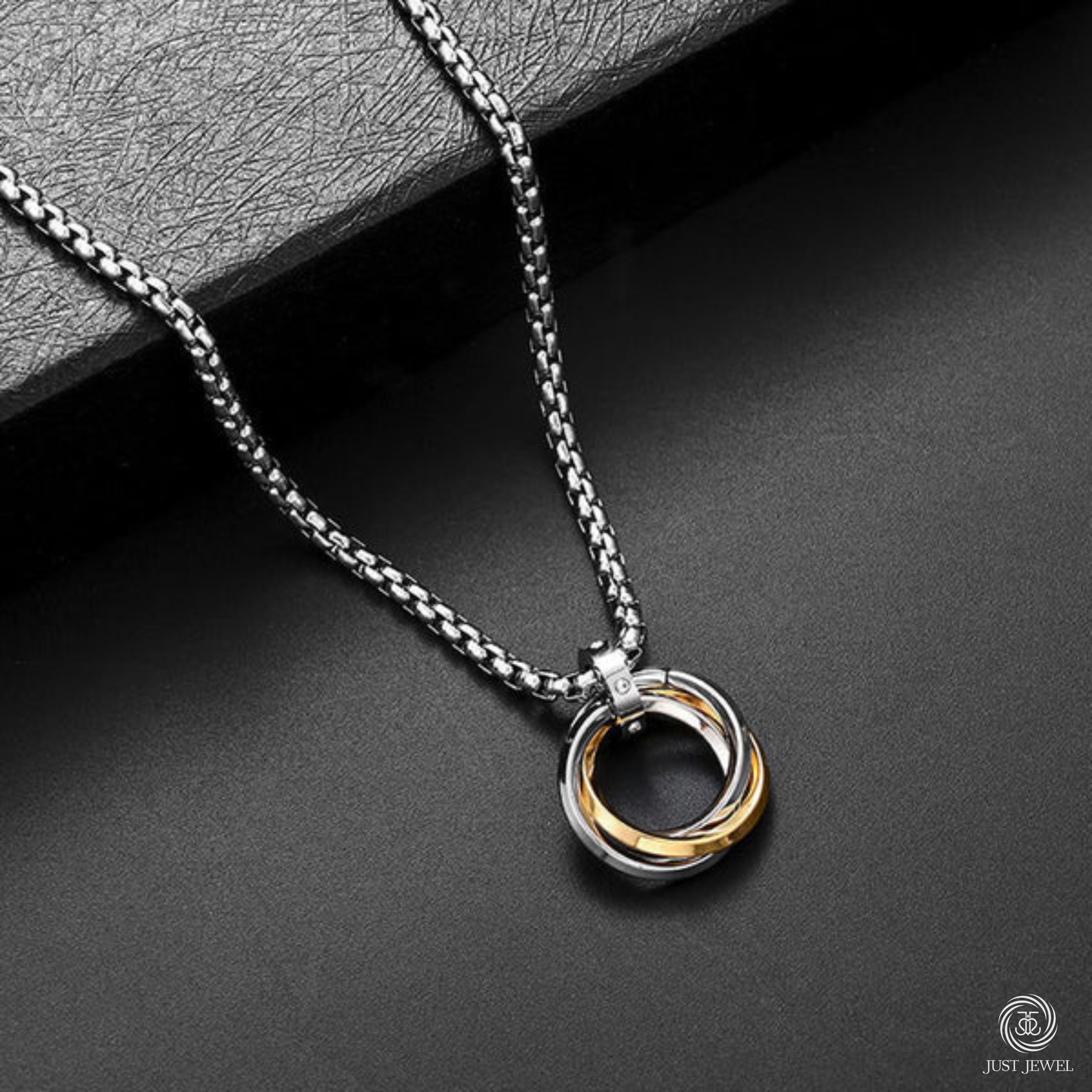 Triple Rings Circular Pendant For Men & Women Multi color
