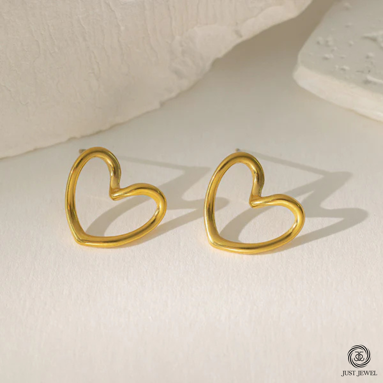 Heart Themed Stud Earrings By Just Jewel