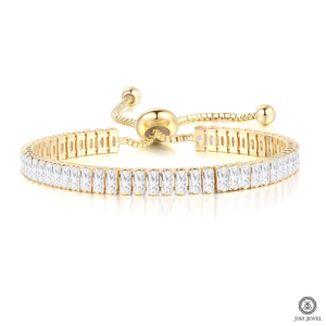 Sparkling CZ Tennis Style with Sliding Clasp By Just Jewel