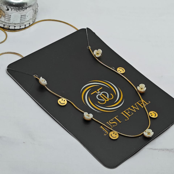 Flower & Charm Necklace By Just Jewel - Image 3