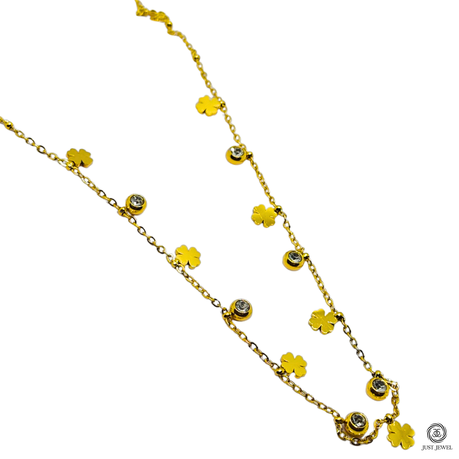 Golden Clover Shine Necklace By Just Jewel