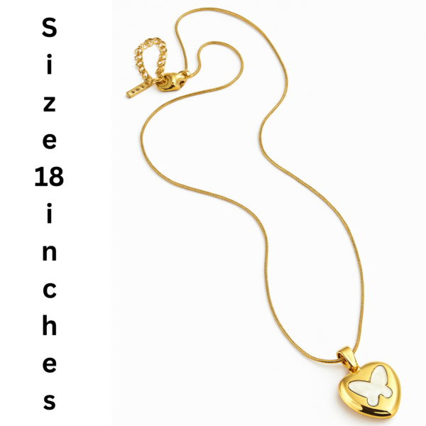 Butterfly Bloom Chain Pendant By Just Jewel - Image 2