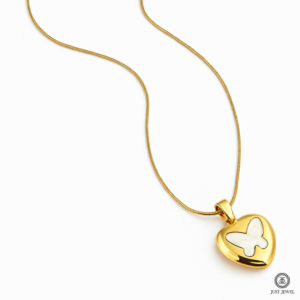 Butterfly Bloom Chain Pendant By Just Jewel
