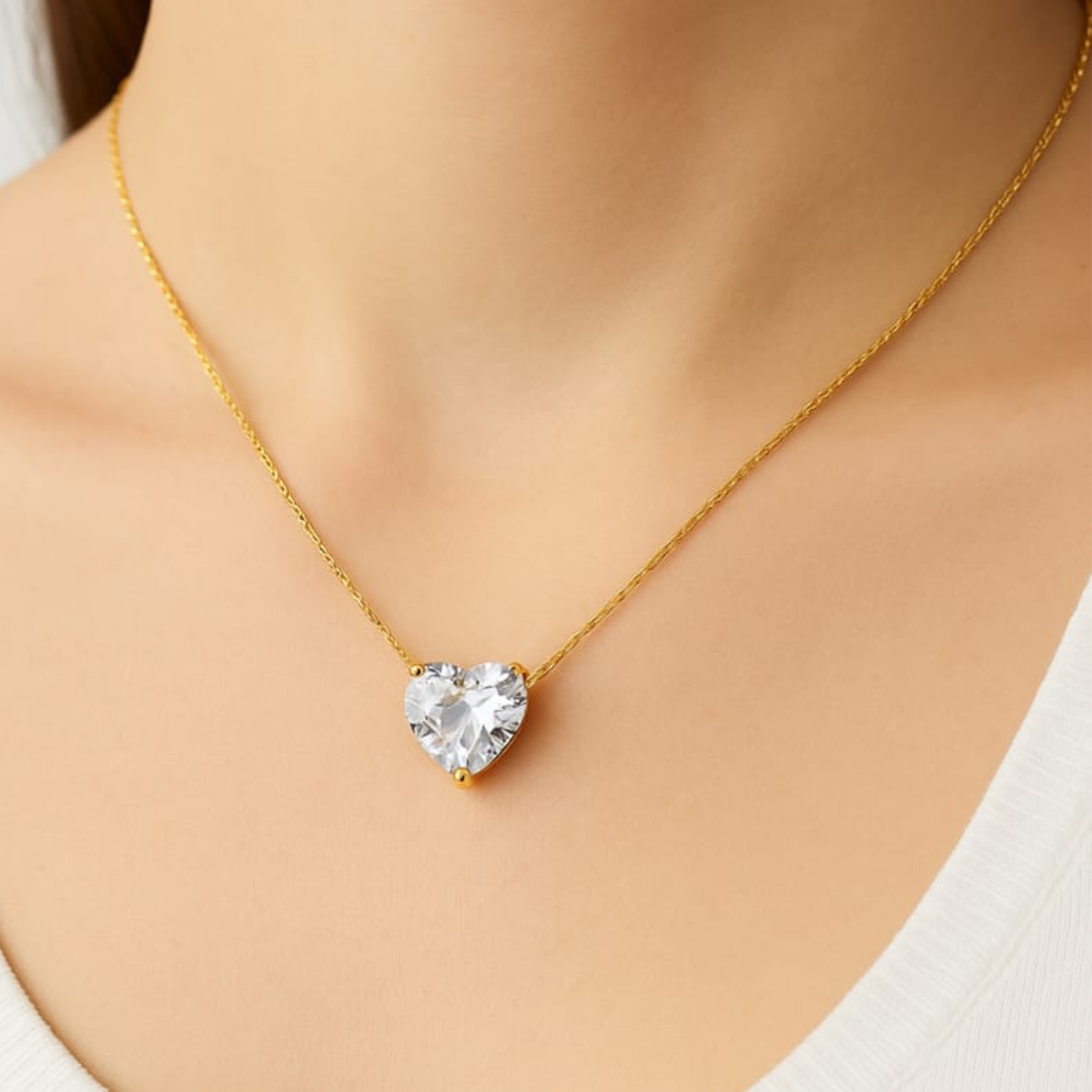 Dazzel Heart Pendant Necklace for Women By Just Jewel