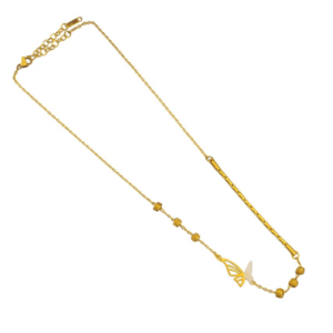 Elegant Butterfly Charm Gold Necklace