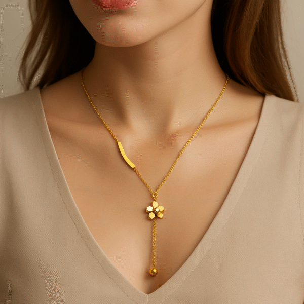 Elegant Gold-Plated Daisy Pendant Necklace By Just Jewel - Image 2