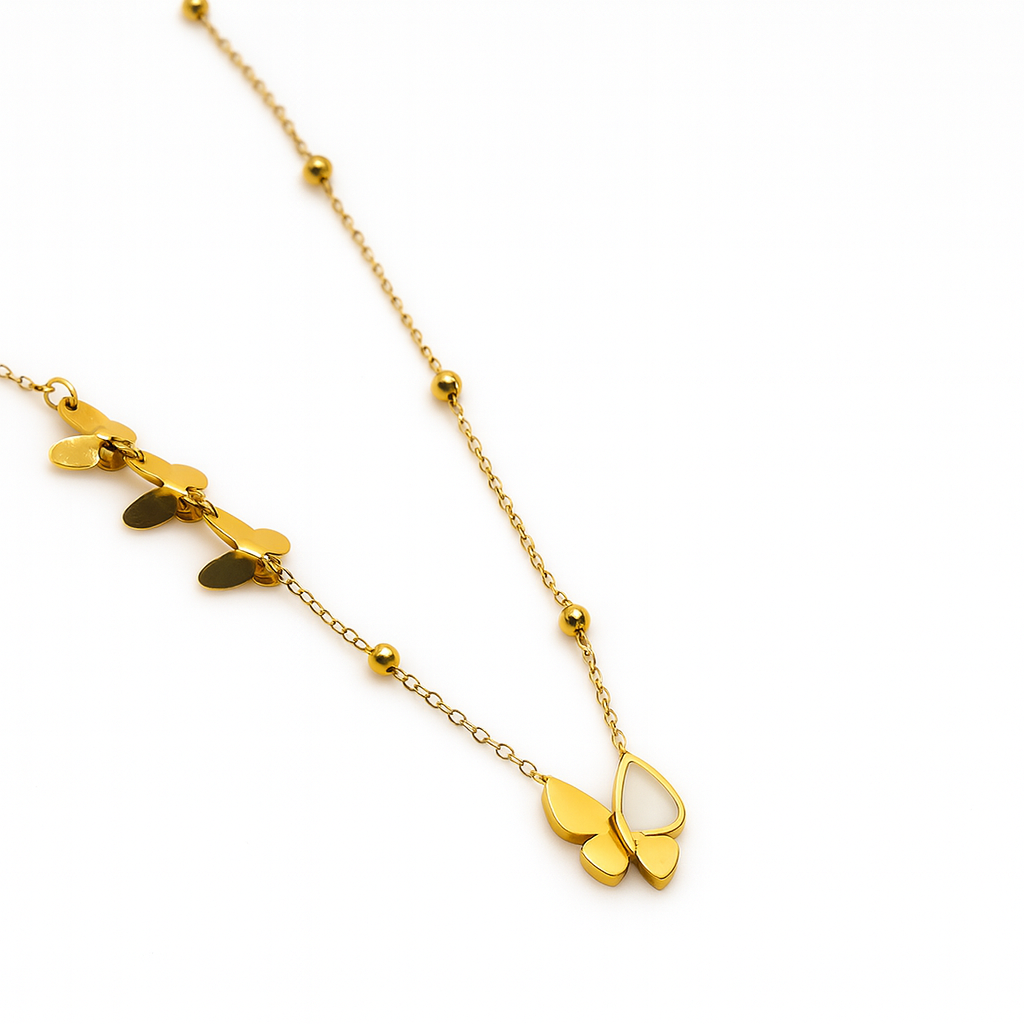 Elegant Gold-Plated Butterfly Necklace