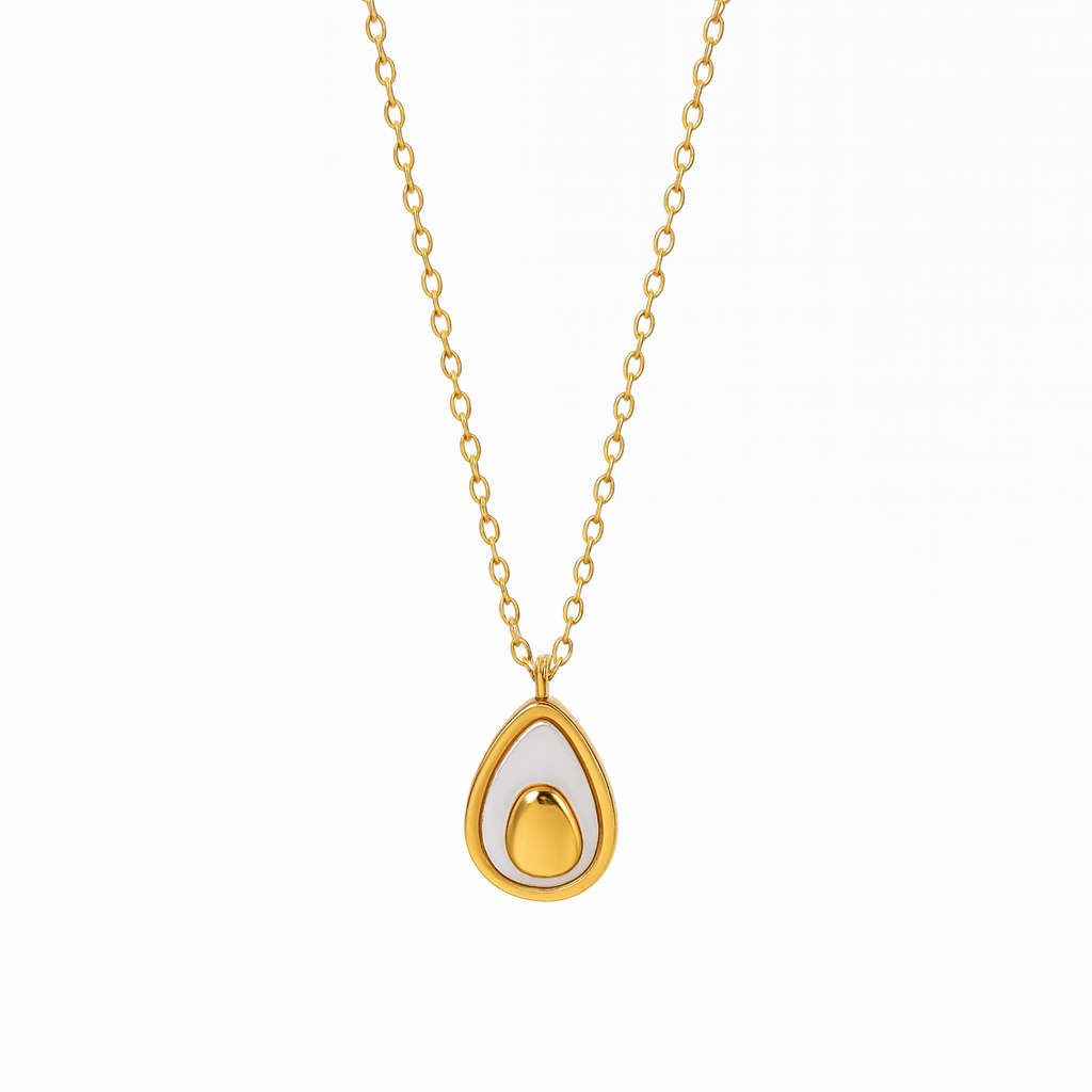 Elegant Gold Teardrop Pendant Necklace
