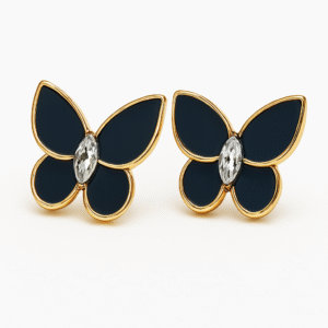 Marquise Diamond Butterfly Stud Earrings By Just Jewel