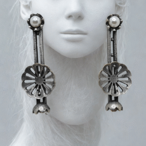 "Pushpa Rekha" Vintage Oxidized Earrings