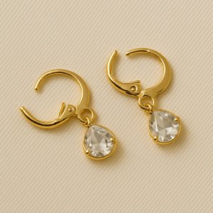 Elegant Gold-Plated Teardrop Earrings By Just Jewel