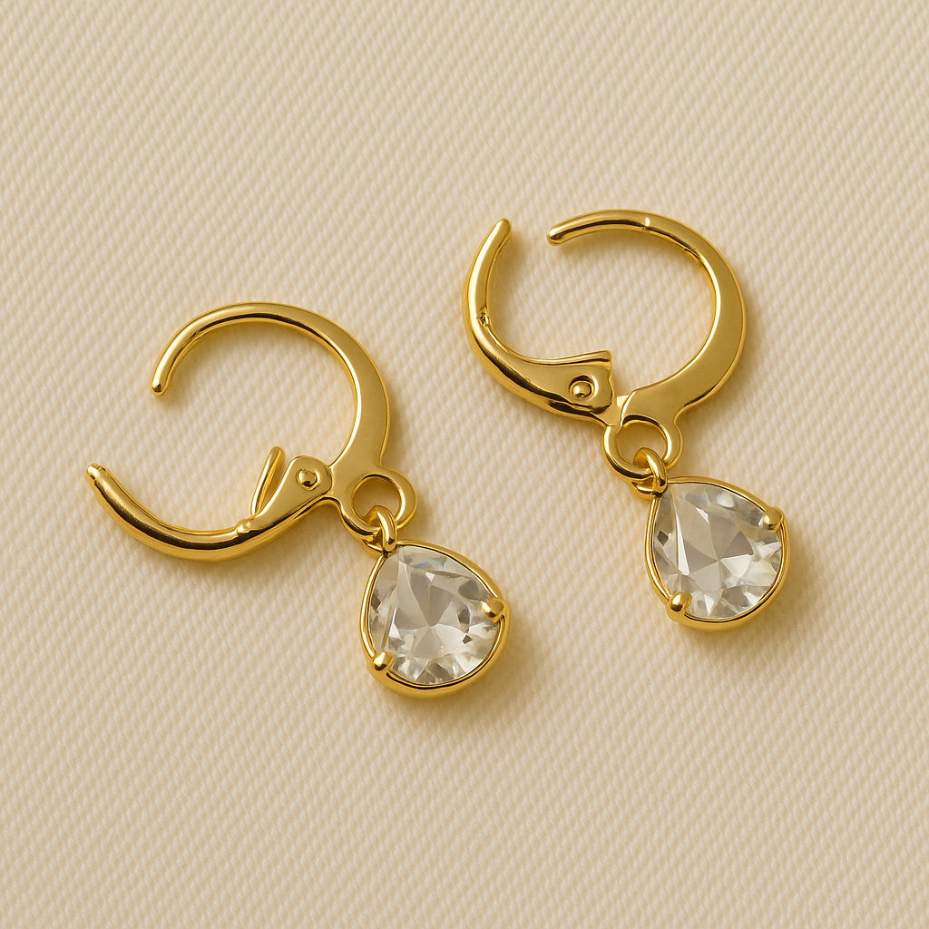 Elegant Gold-Plated Teardrop Earrings By Just Jewel