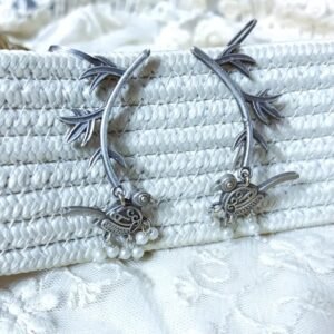 Silver Songbird Vine Earrings