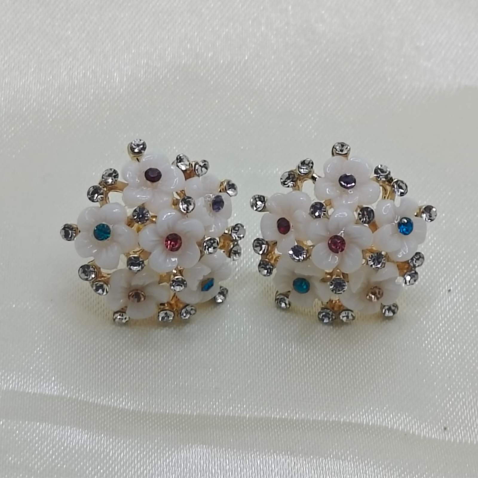Blossom Aura Studs – Handcrafted Floral Cluster