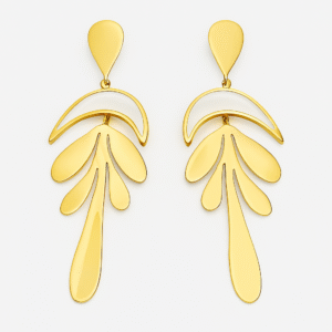 Celestia Gold-Tone Mother-of-Pearl Drop Earrings By Just Jewel