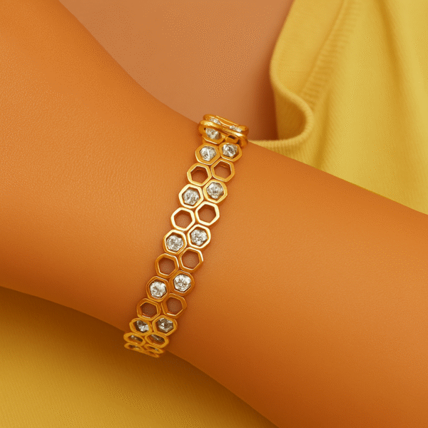 Celestial HexaGlow – Gold Geometry of Grace By Just Jewel - Image 2