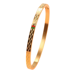 StriLux Emblem – Gold Engraved Bracelet with Tricolor Accent By Just Jewel