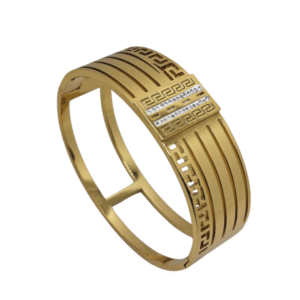 Athenyx Bold – Greek Key Gold Cuff Bracelet for Women