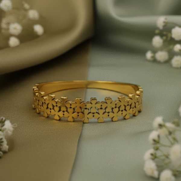 Elegant Floral Pattern Women’s Bracelet By Just Jewel - Image 2