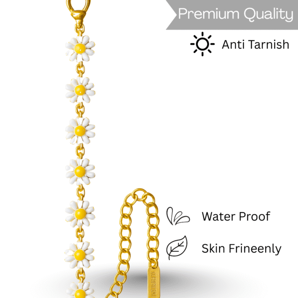 Bloomline Daisy – Gold Chain Bracelet - Image 2