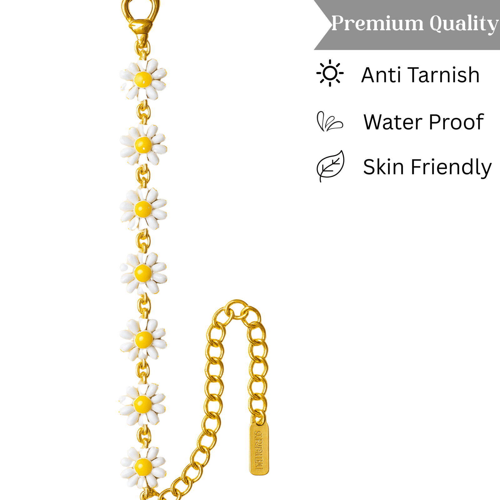 Bloomline Daisy – Gold Chain Bracelet - Image 3