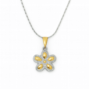 LumiPetal – Dual-Tone Blossom Pendant
