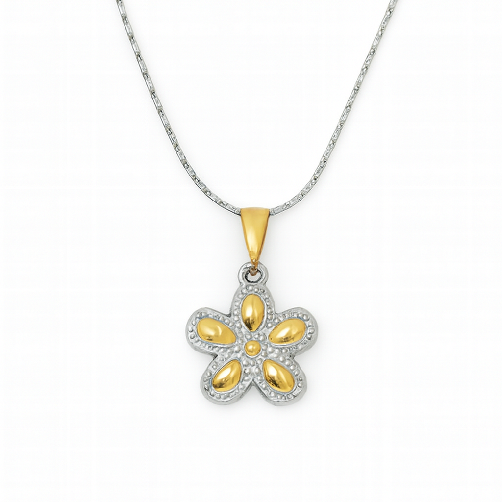 LumiPetal – Dual-Tone Blossom Pendant