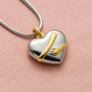 “Ribbon of Grace” Heart Pendant Necklace
