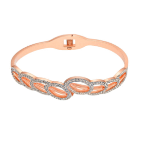 AquaLuxe Rose Gold Oval Link Bracelet