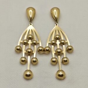 Golden Majestic Chandelier Drops Gold Statement Earrings