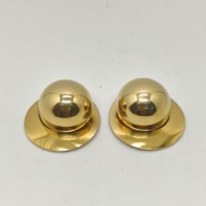 Golden Globe Dome Studs Minimalist Gold Earrings for Women