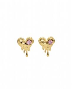 Abstract Molten Heart Studs | Anti-Tarnish & 18K Gold Plated