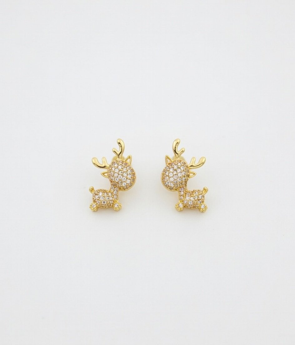 Aurum Reign Studs – Festive Reindeer Sparkle