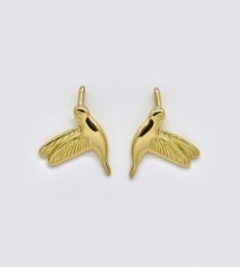 Aurum Soar Studs – Winged Gold Elegance