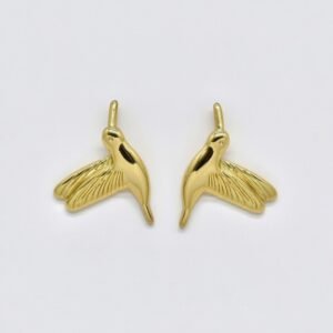 Aurum Soar Studs – Winged Gold Elegance