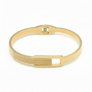 Aurum Axis Cuff – Geometric Gold Statement