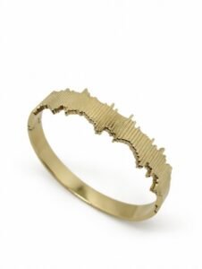 The Sonic Wave – 18K Gold Plated Wavy Frequency Kada