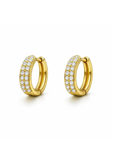 Infinite Grace Crystal Drop Earrings | Elegant S-Curve Gold Studs | 18k Gold Plated Waterproof & Anti-Tarnish Premium Jewelry