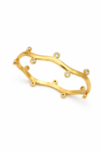 Diagonal Luxe – Premium 18K Gold Plated Grooved Kada (Size 2.6) | Anti-Tarnish Bracelet