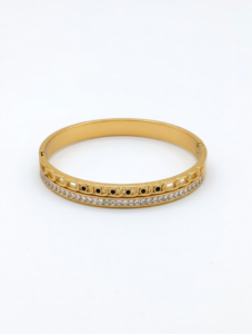 Golden Braid Luxe – Premium 18K Gold Plated Twisted Bangle Kada (Size 2.6) | Anti-Tarnish Bracelet