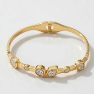 Pear Drop Gold Bracelet 18K Gold Plated Just Jewel.