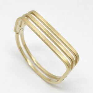 18K Gold Plated Triple Bar Cuff Bracelet for Women - JustJewel