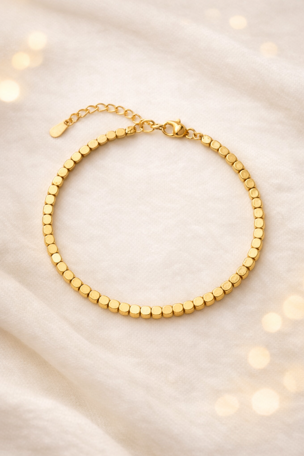 18K Gold Plated Turquoise & Coin Charm Bracelet | Anti-Tarnish & Waterproof Jewelry