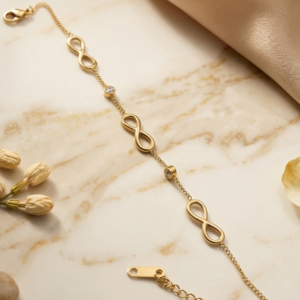 18K Gold Plated Infinity Link Bracelet | Anti-Tarnish & Waterproof Jewelry