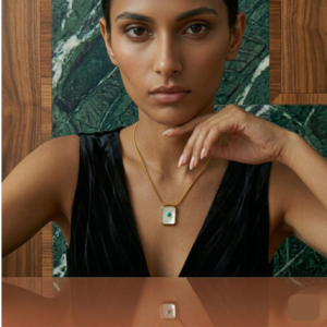 Gold Plated Mother of Pearl & Turquoise Pendant Necklace | Anti-Tarnish & Waterproof 316L Stainless Steel